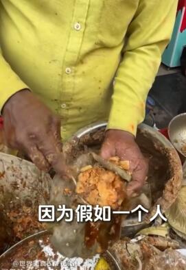 Indians wash their hands with food in public