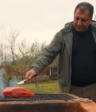 Uncle makes French beef sandwiches